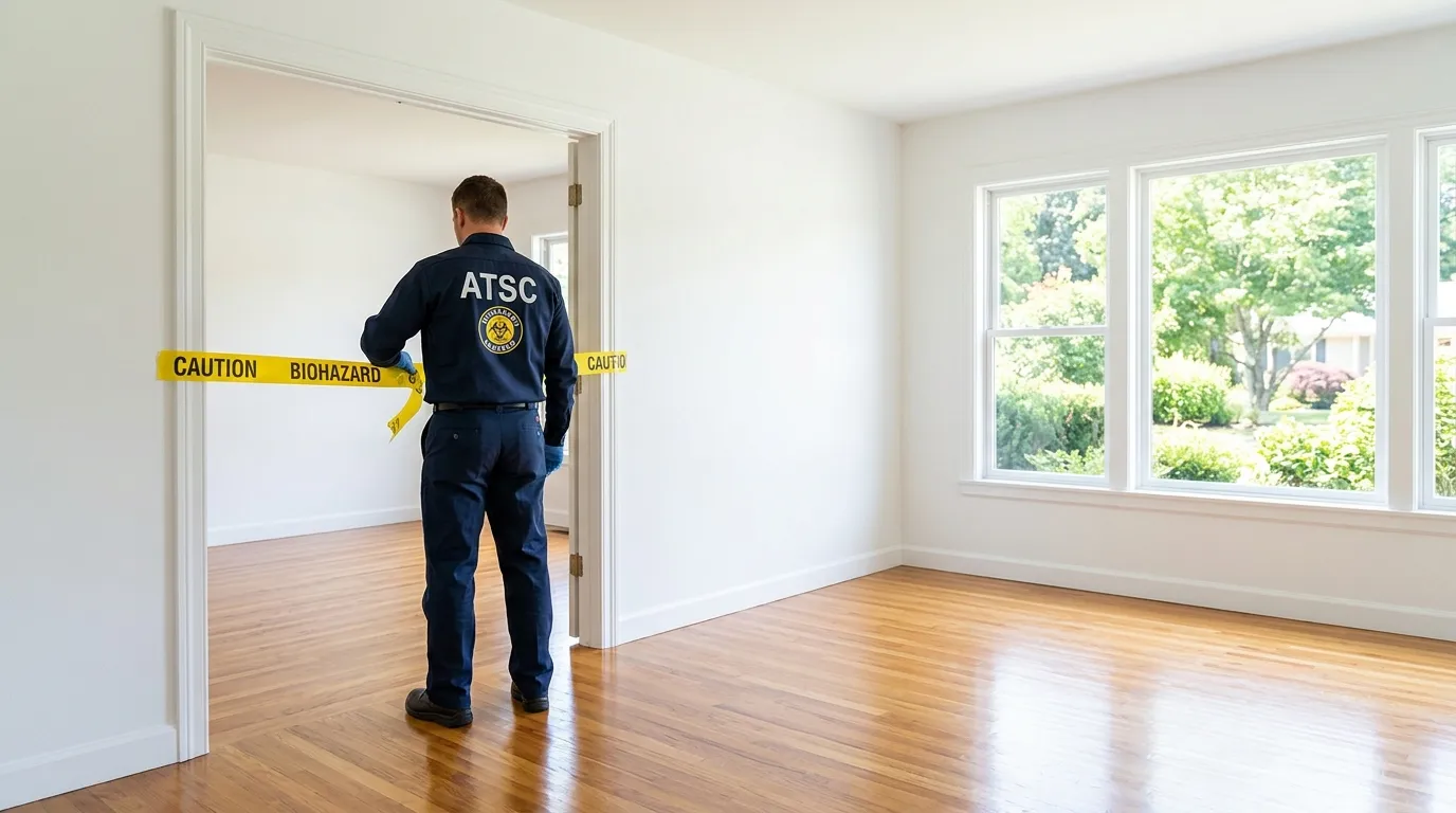 Certified biohazard cleanup crew performing Decomposition Cleanup in Wykagyl